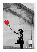 Banksy - Museum-Poster Mädchen mit Luftballon in Herzform - Street-Art II