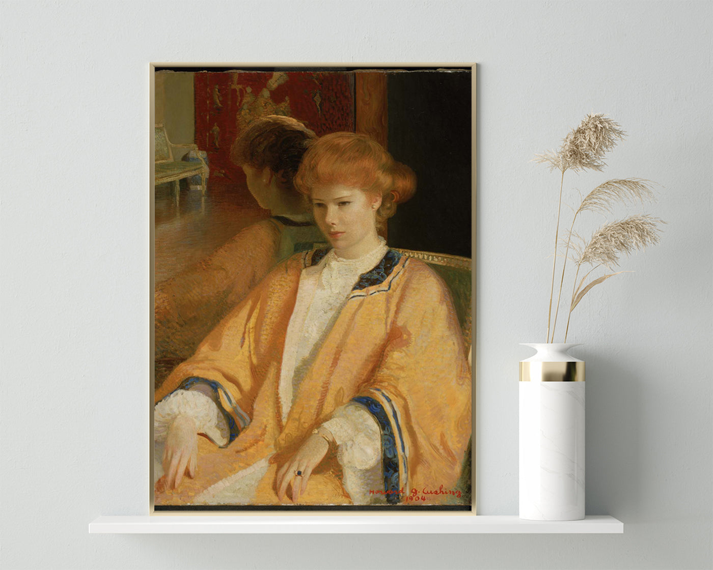 Howard Cushing - Rothaariges Mädchen am Spiegel