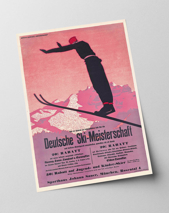 Pierre Fix-Masseau - Art Deco Werbeplakat - Deutsche Ski-Meisterschaft Main Image