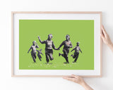 Banksy - Police officers in field Polizei-Offiziere auf grüner Wiese Street Art