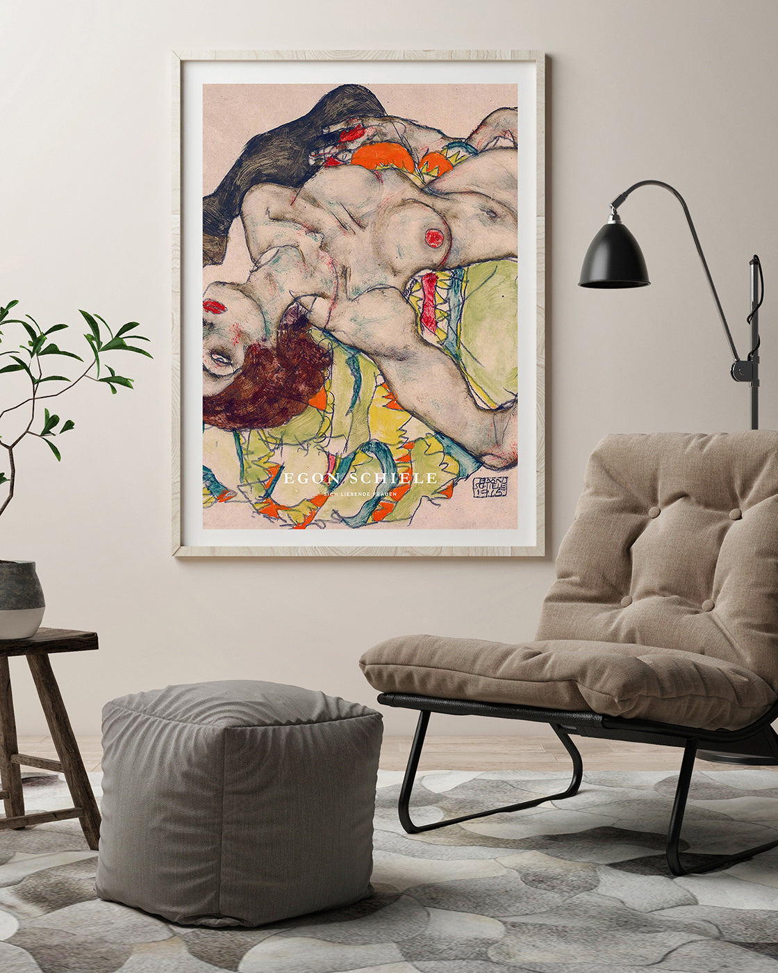 Egon Schiele - Museum-Poster II Sich liebende Frauen