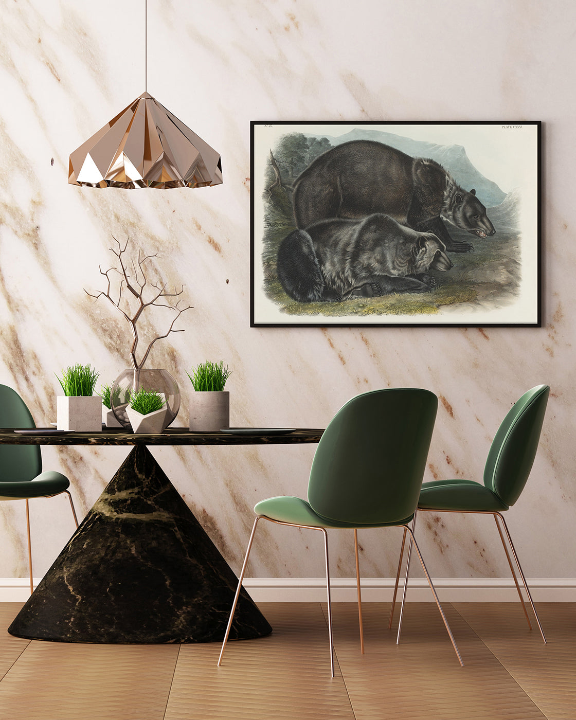 John James Audubon - Zwei Schwarzbären