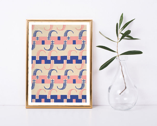 Paul Poiret zugeschrieben - Stoffdesign mit Streifen Main Image