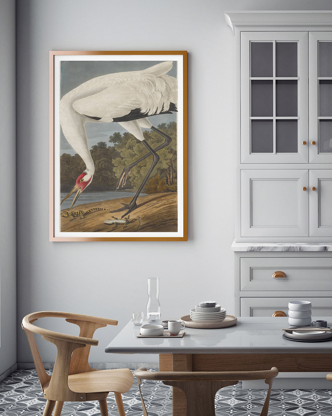 John James Audubon - Storch auf Nahrungssuche