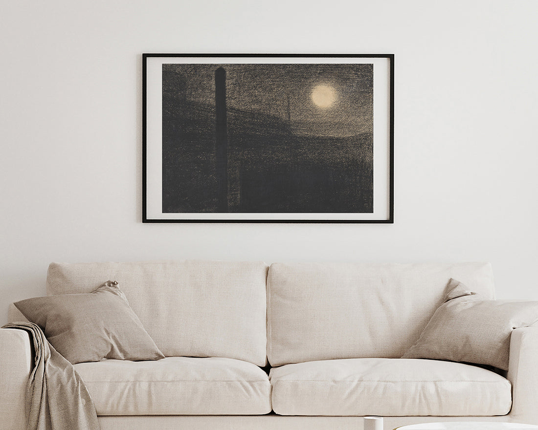 Georges Seurat - Courbevoie: Fabriken bei Mondlicht