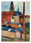 August Macke - Marienkirche mit Häusern und Schornstein