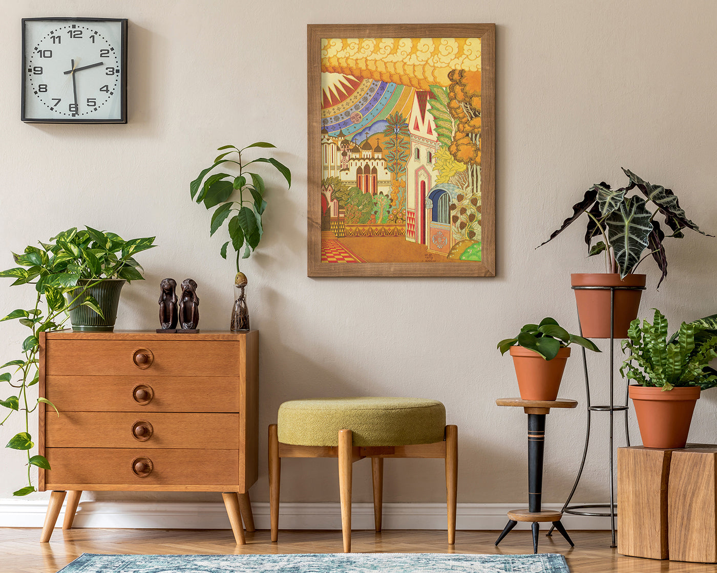 Ivan Bilibin - Sonnenschein über Stadt I