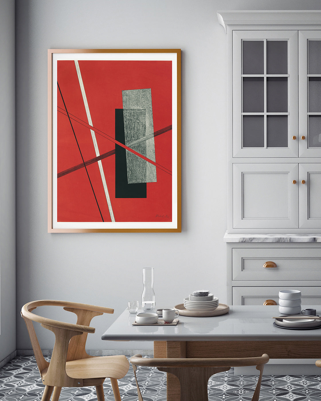 László Moholy Nagy - Abstrakte Szene in rot