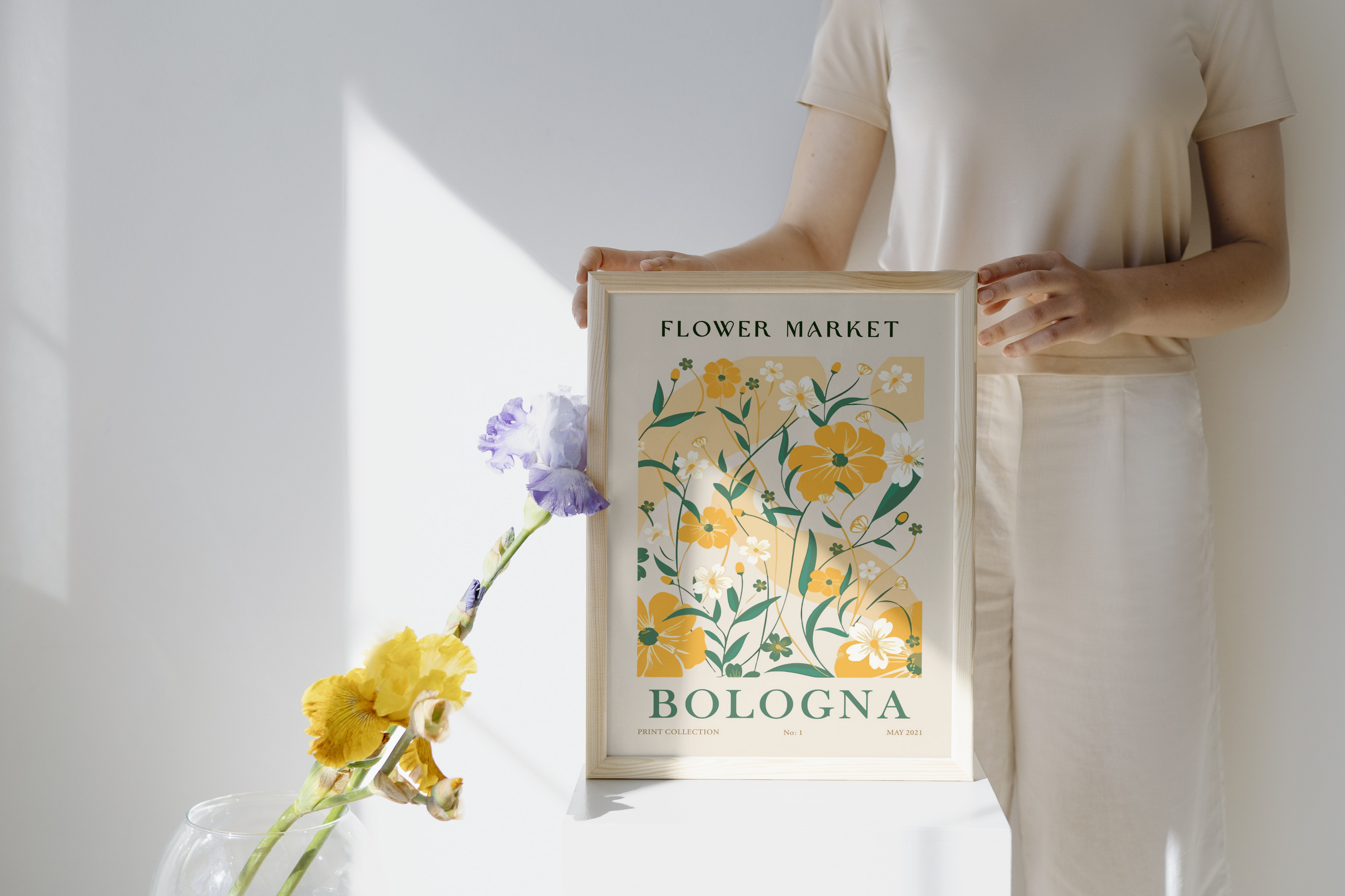Bologna Flower Market Poster