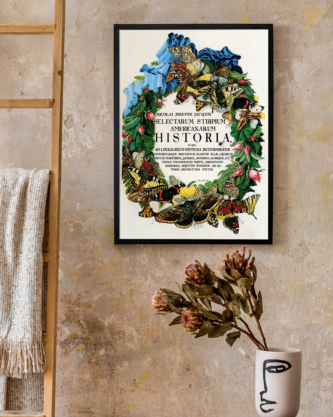 Blumenkranz mit Schmetterlingen