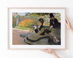Claude Monet - Camille Monet auf einer Gartenbank (1873)