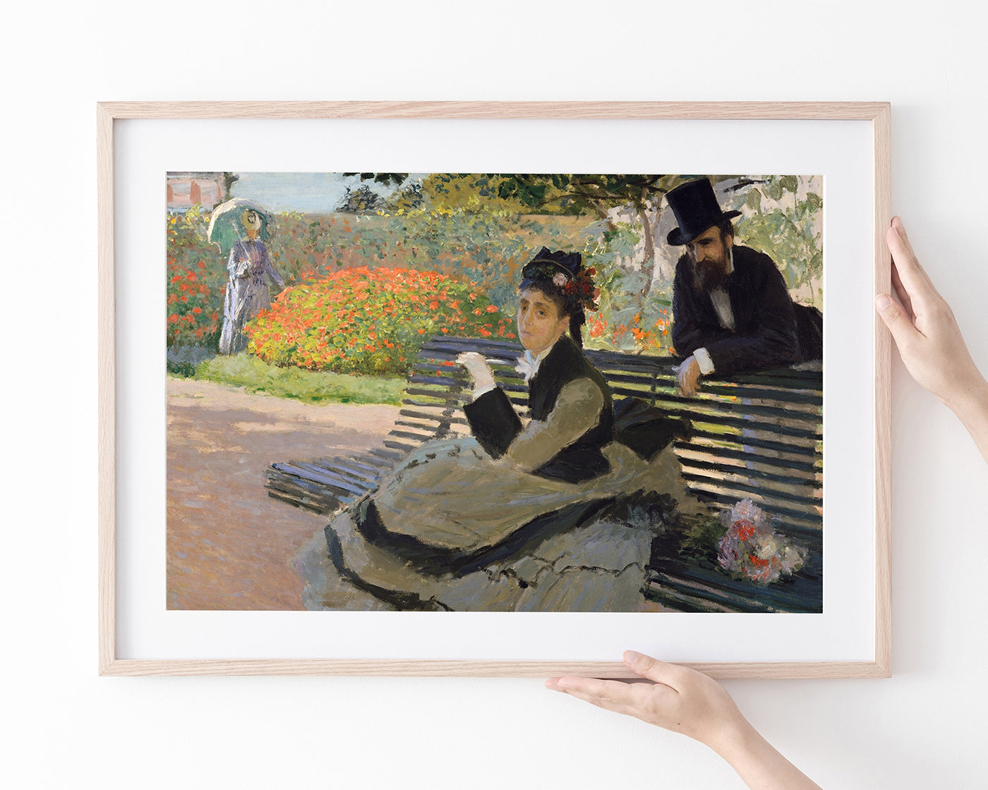 Claude Monet - Camille Monet auf einer Gartenbank (1873)