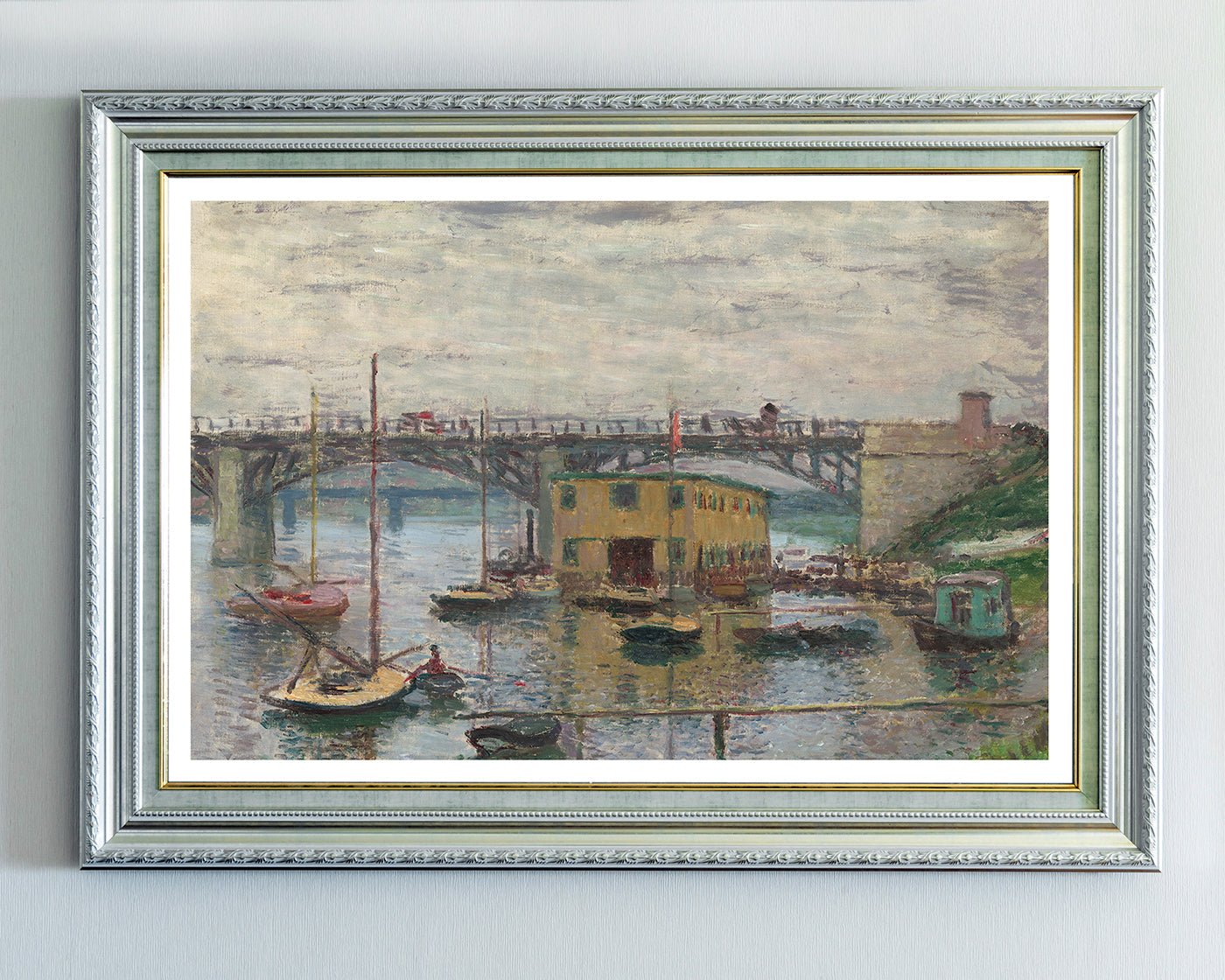 Claude Monet - Brücke bei Argenteuil an einem grauen Tag (1876)