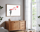 Banksy - Banksy Suicide Girl Butterflies Mädchen Schmetterlinge Street Art