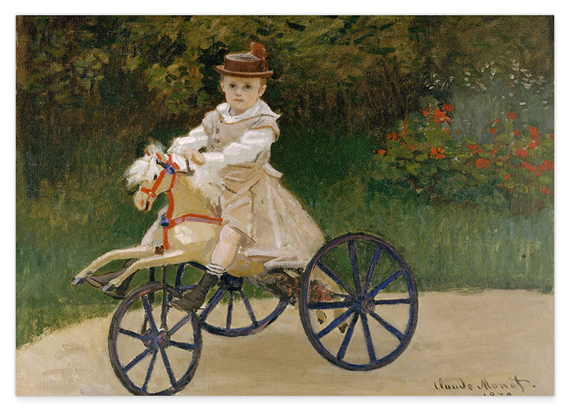 Claude Monet - Jean Monet auf seinem Pferderad (1872)