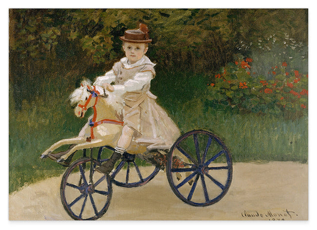 Claude Monet - Jean Monet auf seinem Pferderad (1872) Hover Image
