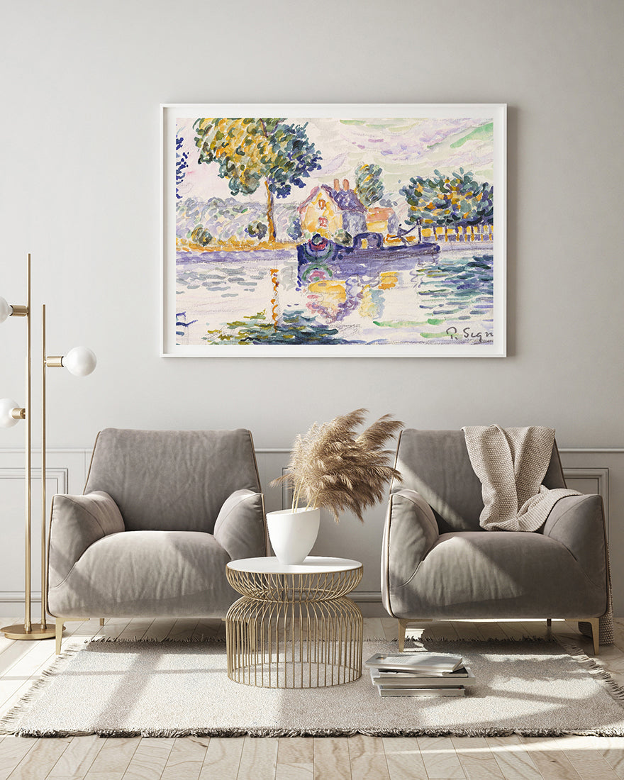 Paul Signac - Blick auf die Seine, Samois