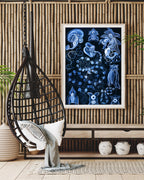 Ernst Haeckel - Kunstformen des Meeres in blau