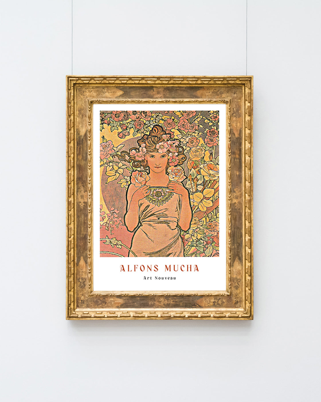 Alfons Mucha - Museum-Poster Frau mit Blumen II