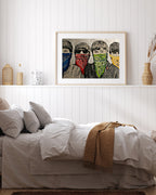 Banksy - Beatles Portrait Mund verdeckt mit Halstuch Street Art Graffiti