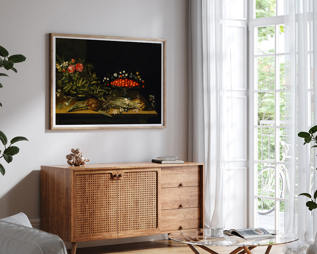 Französischer Maler - Stillleben mit Erdbeeren