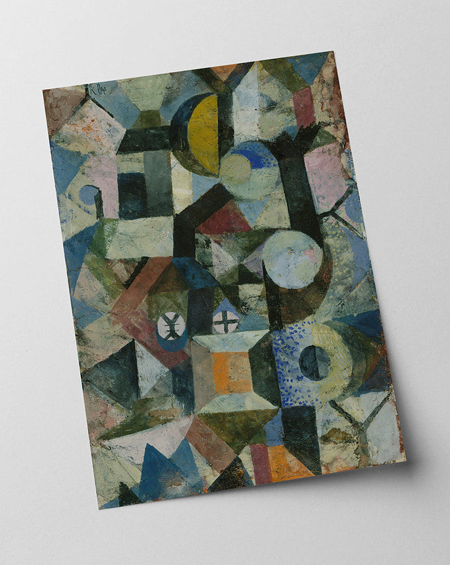 Paul Klee - Komposition mit dem gelben Halbmond und dem Y (1918) Main Image