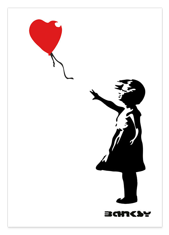 Banksy - Museum-Poster Mädchen mit Luftballon in Herzform Hover Image