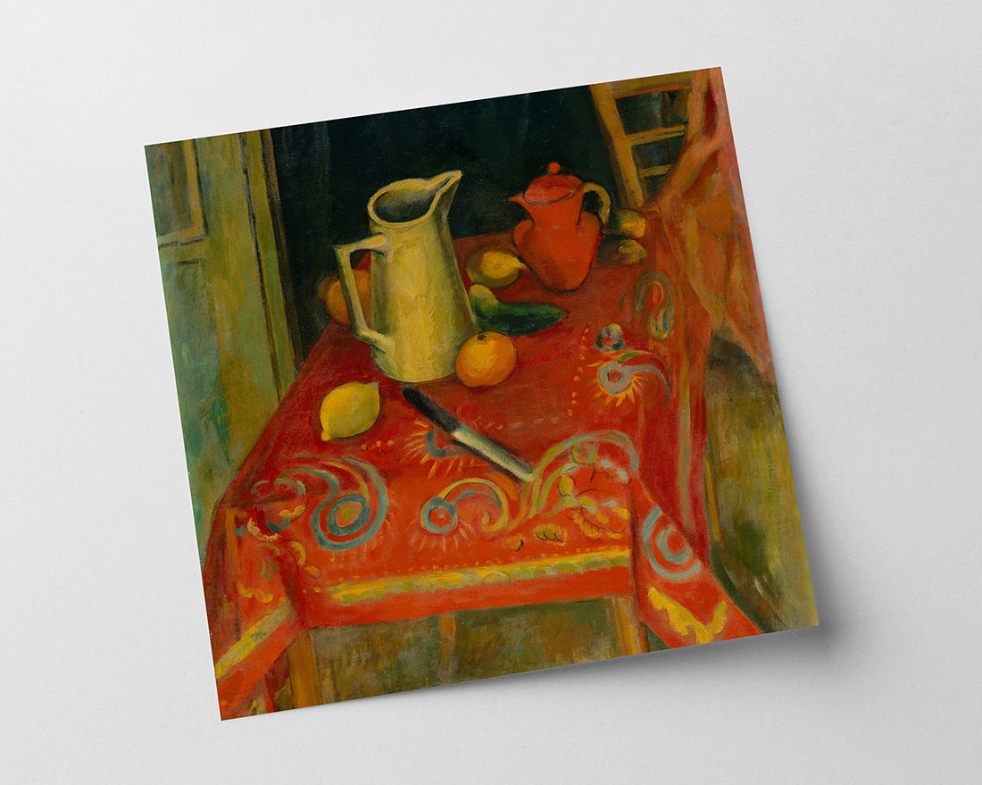 Samuel Halpert - Die rote Tischdecke