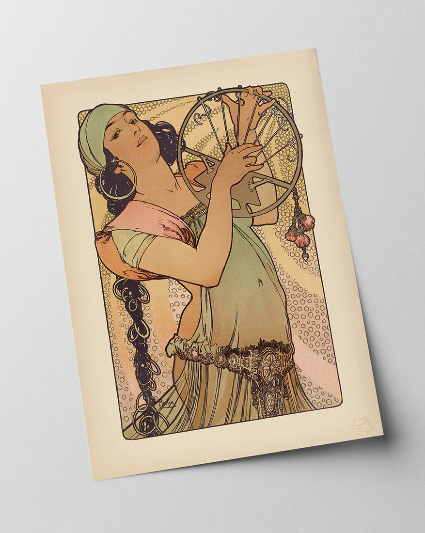 Alfons Mucha - Bohemian women with instrument