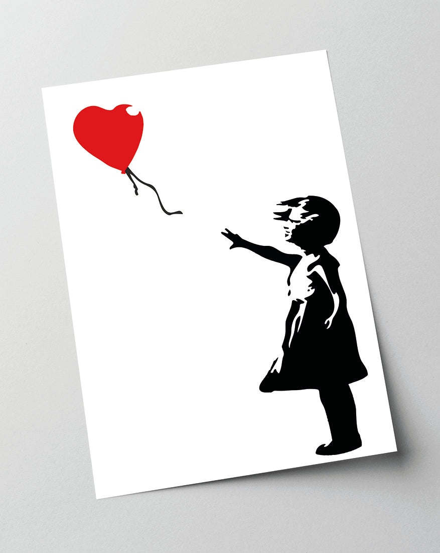 Banksy - Balloon Girl Mädchen mit Luftballon Street Art