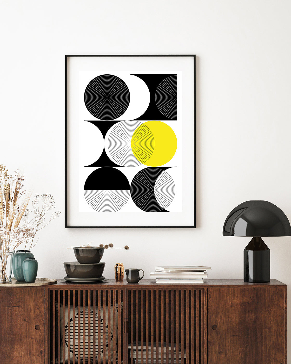 Kreise in verschiedenen Varianten - Gelb