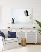 Banksy - Junge macht Fridge (Kühlschrank) Kite Street Art urban Kunst modern