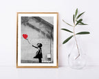 Banksy - Museum-Poster Mädchen mit Luftballon in Herzform - Street-Art II