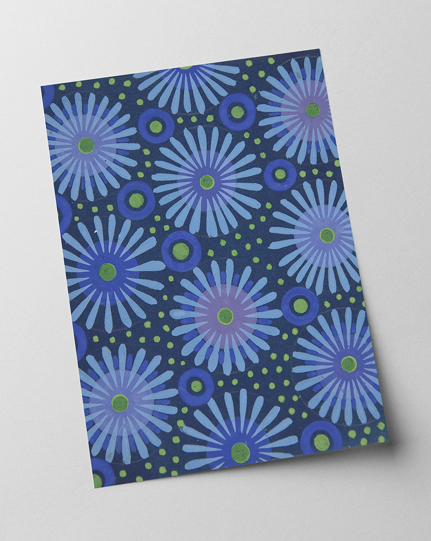 Paul Poiret zugeschrieben - Textil-Design mit Blumen, Kreisen und Punkten