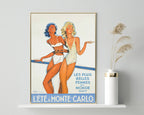 Pierre Fix-Masseau - Art Deco Werbeplakat - Frauen in Monte Carlo
