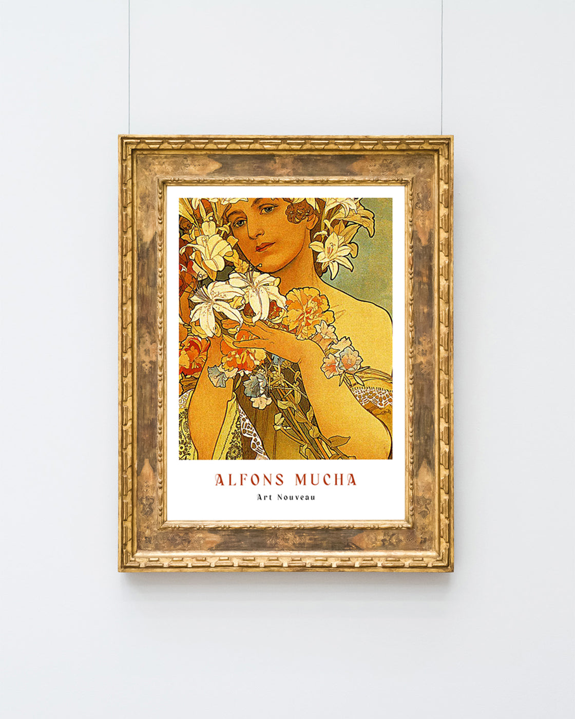 Alfons Mucha - Museum-Poster Frau mit Blumen I