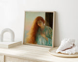 Howard Cushing - Rothaariges Mädchen am Fenster