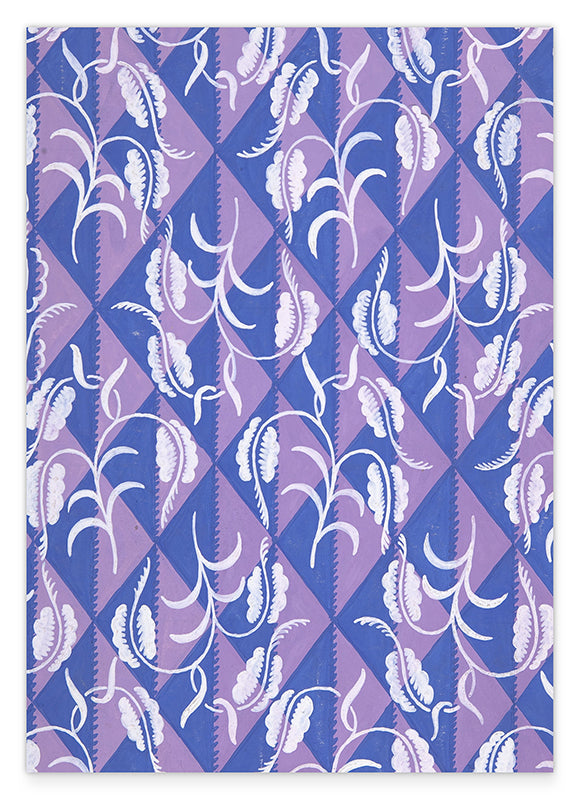 Paul Poiret zugeschrieben - Stoffdesign mit Rautenmuster