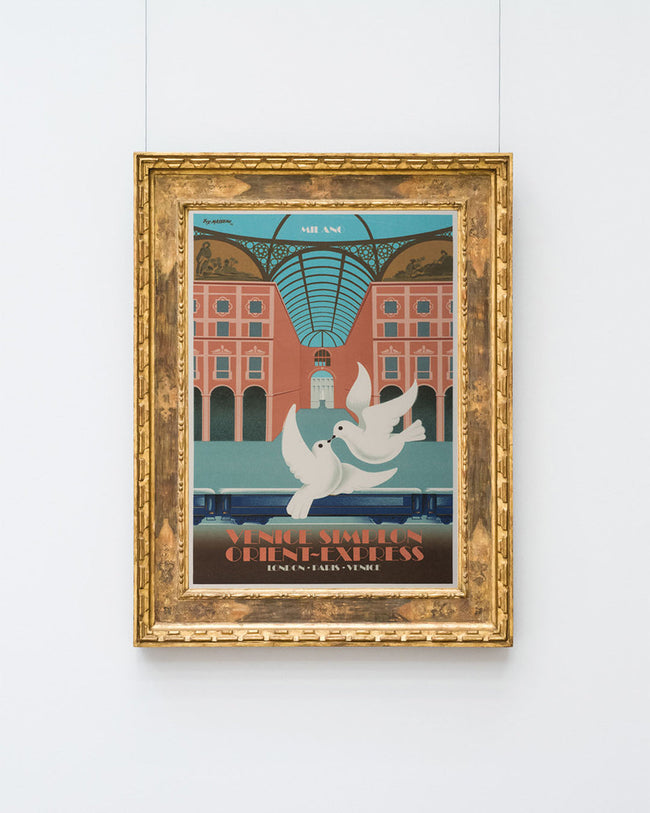 Pierre Fix-Masseau - Art Deco Werbeplakat - Tauben am Bahnhof Main Image