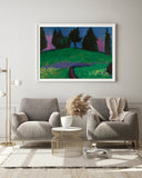 Alexej von Jawlensky - Dunkle Bäume über grünem Hang