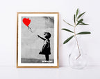 Banksy - Museum-Poster Mädchen mit Luftballon in Herzform - Street-Art I