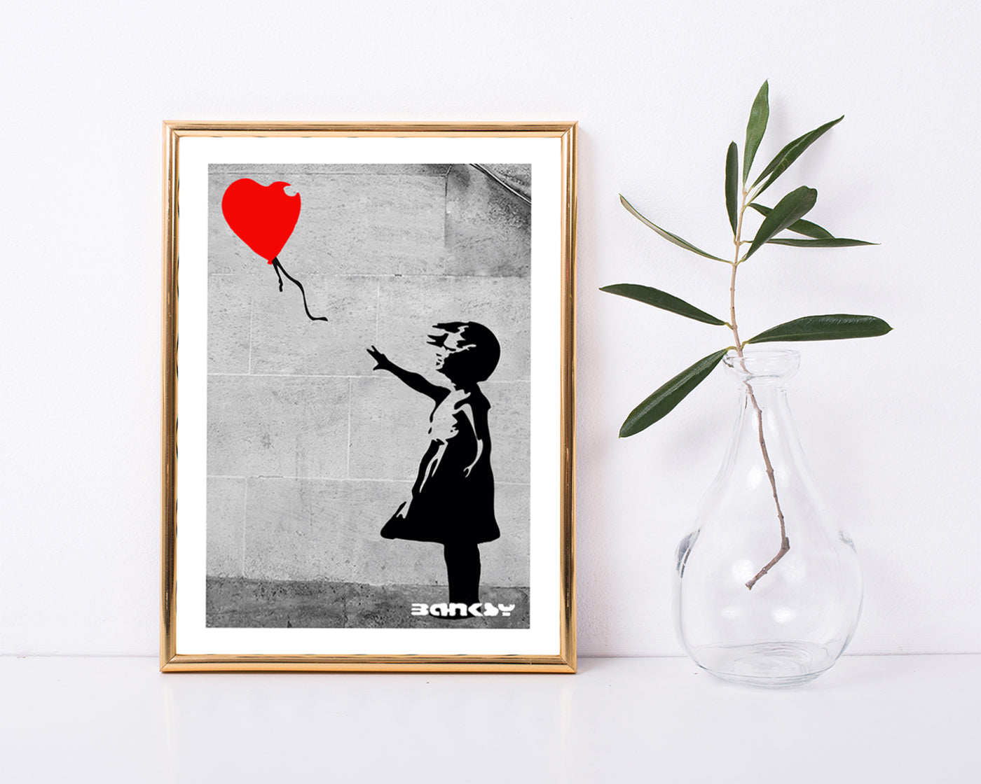 Banksy - Museum-Poster Mädchen mit Luftballon in Herzform - Street-Art I