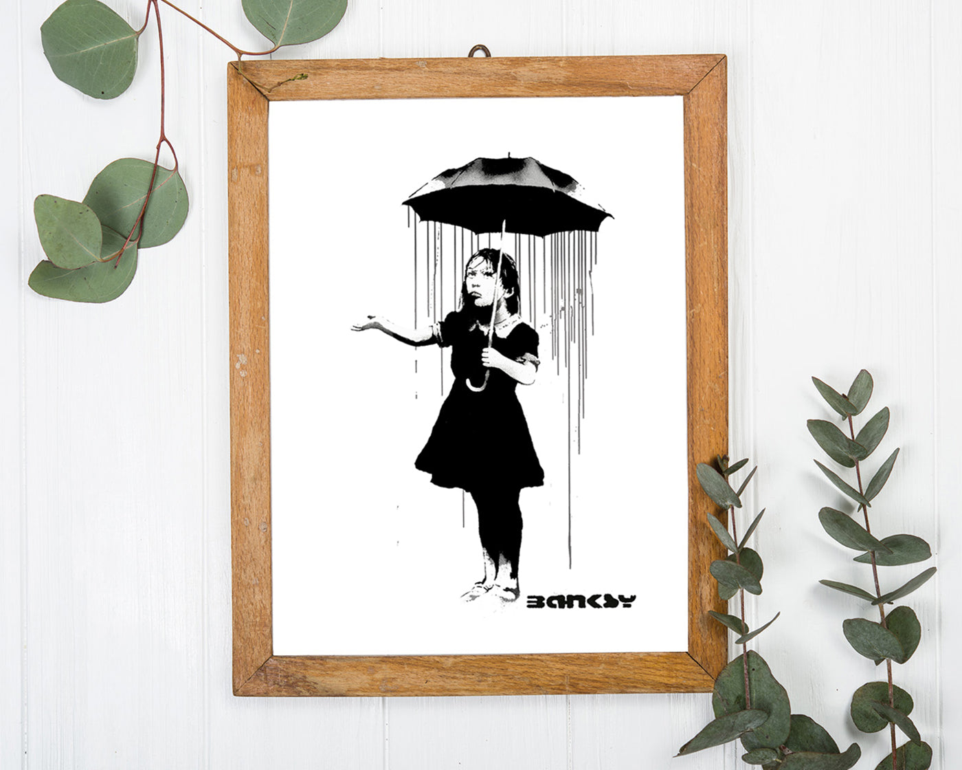 Banksy - Museum-Poster Mädchen im Regen