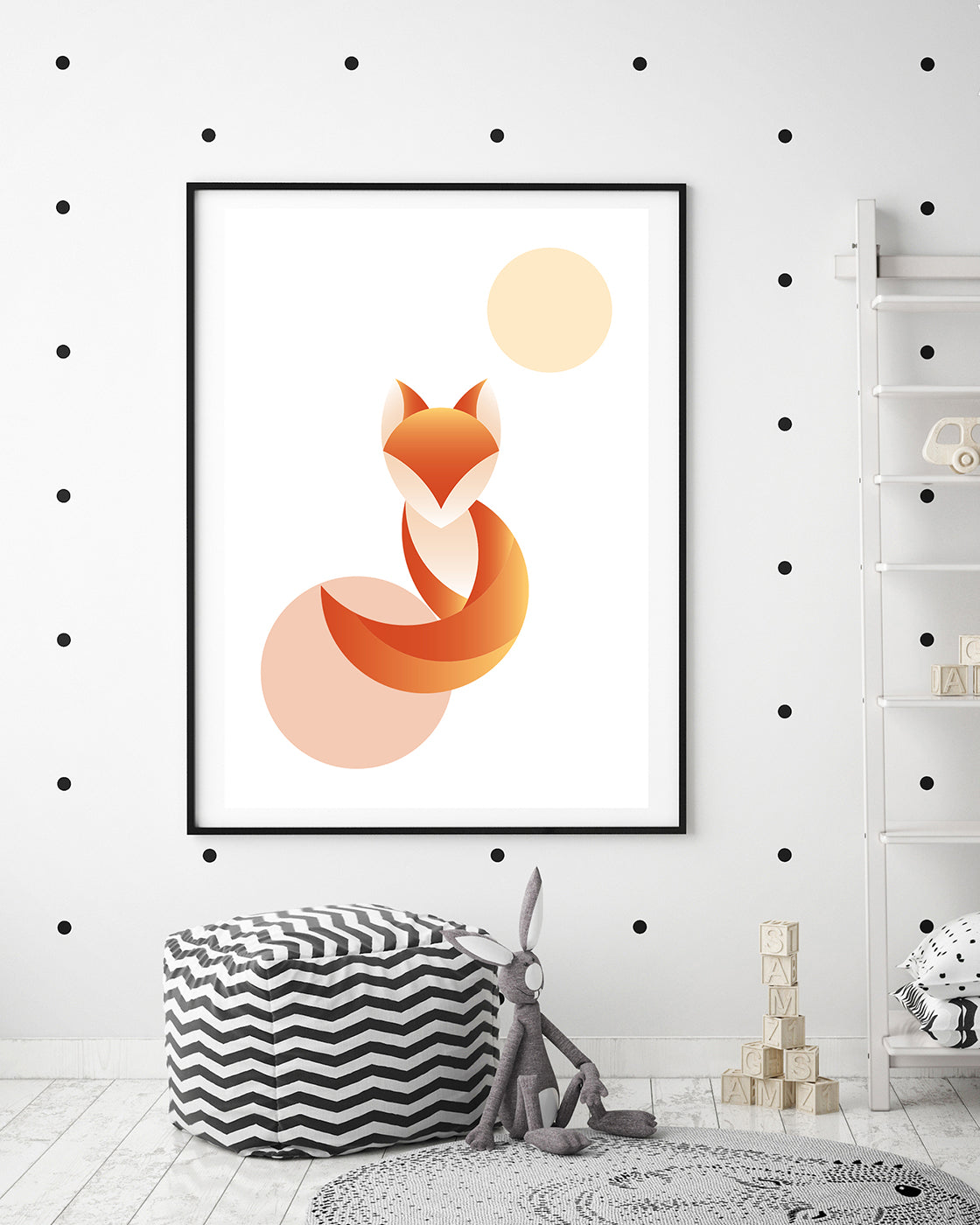 Kindermotiv Fuchs Abstrakt