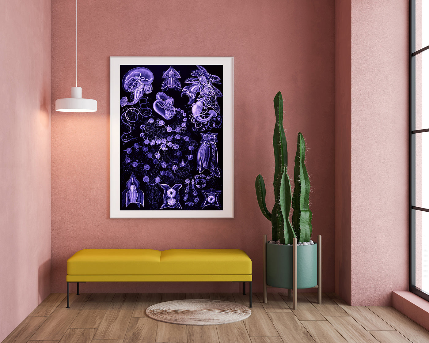 Ernst Haeckel - Kunstformen des Meeres in violett