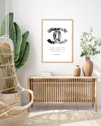 Zitat von Coco Chanel - Mode-Ikone - Schwarz-Weiß