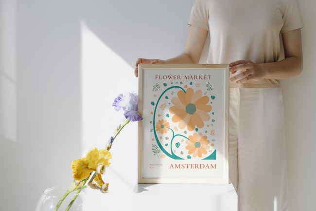 Amsterdam Flower Market Poster Hover Image