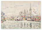 Paul Signac - Flussszene: Rouen
