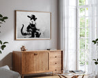 Banksy - Ratte mit Ghettoblaster Rat Graffiti Kunst Street Art