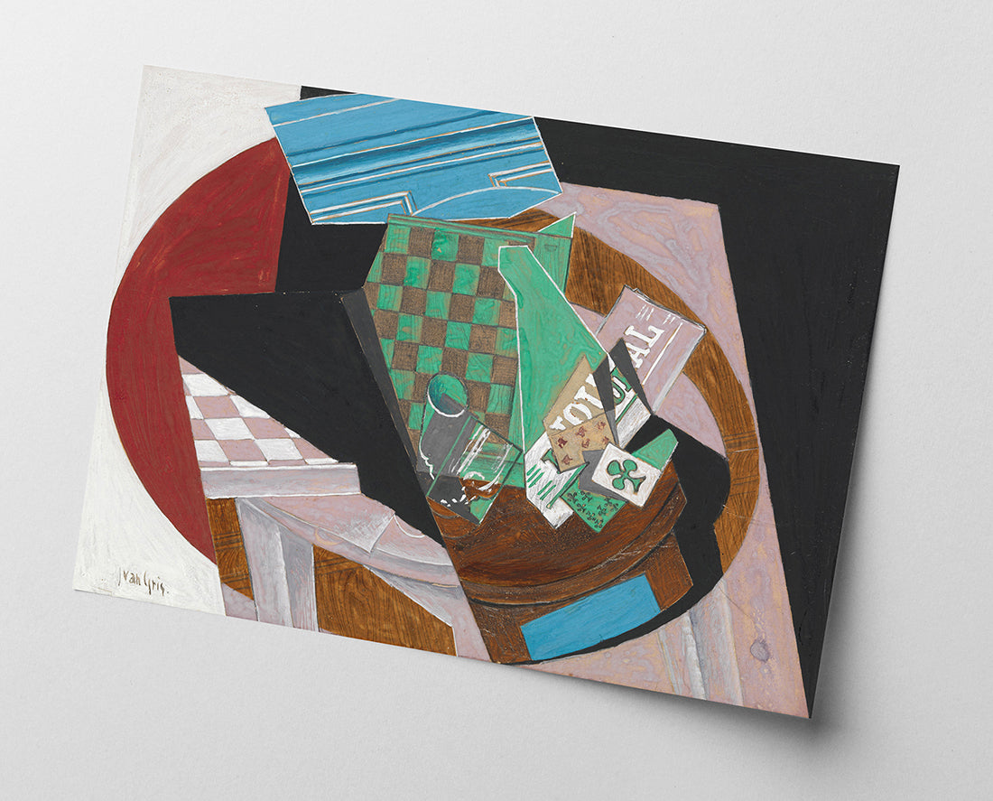 Juan Gris - Schachbrett und Spielkarten